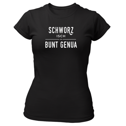 Schworz isch bunt genua - Damenshirt Premium