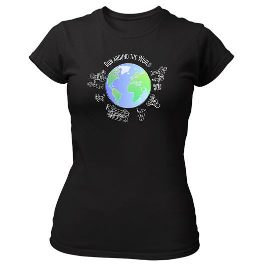 Lauf um die Welt - Damenshirt Premium