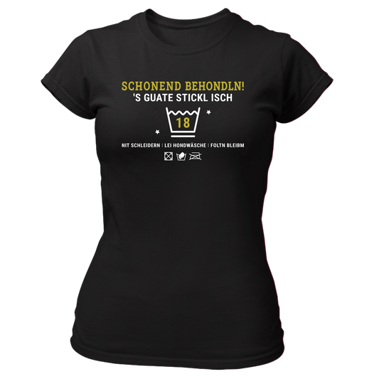 Schonend behondln 18 - Damenshirt Premium