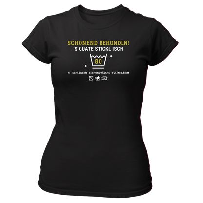 Schonend behondln 80 - Damenshirt Premium