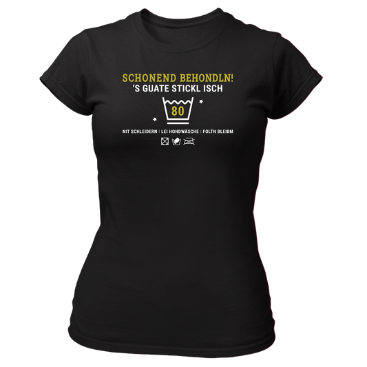 Schonend behondln 80 - Damenshirt Premium