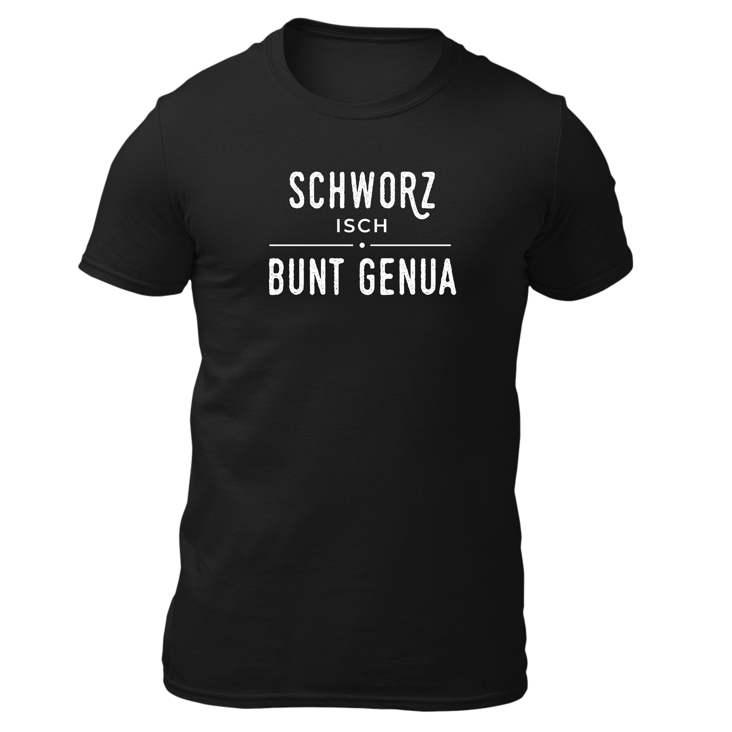 Schworz isch bunt genua - Unisex Shirt Premium