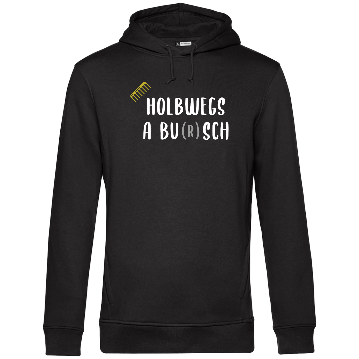 Holbwegs a Bu(r)sch - Unisex Hoodie Bio - Schwarz / XS