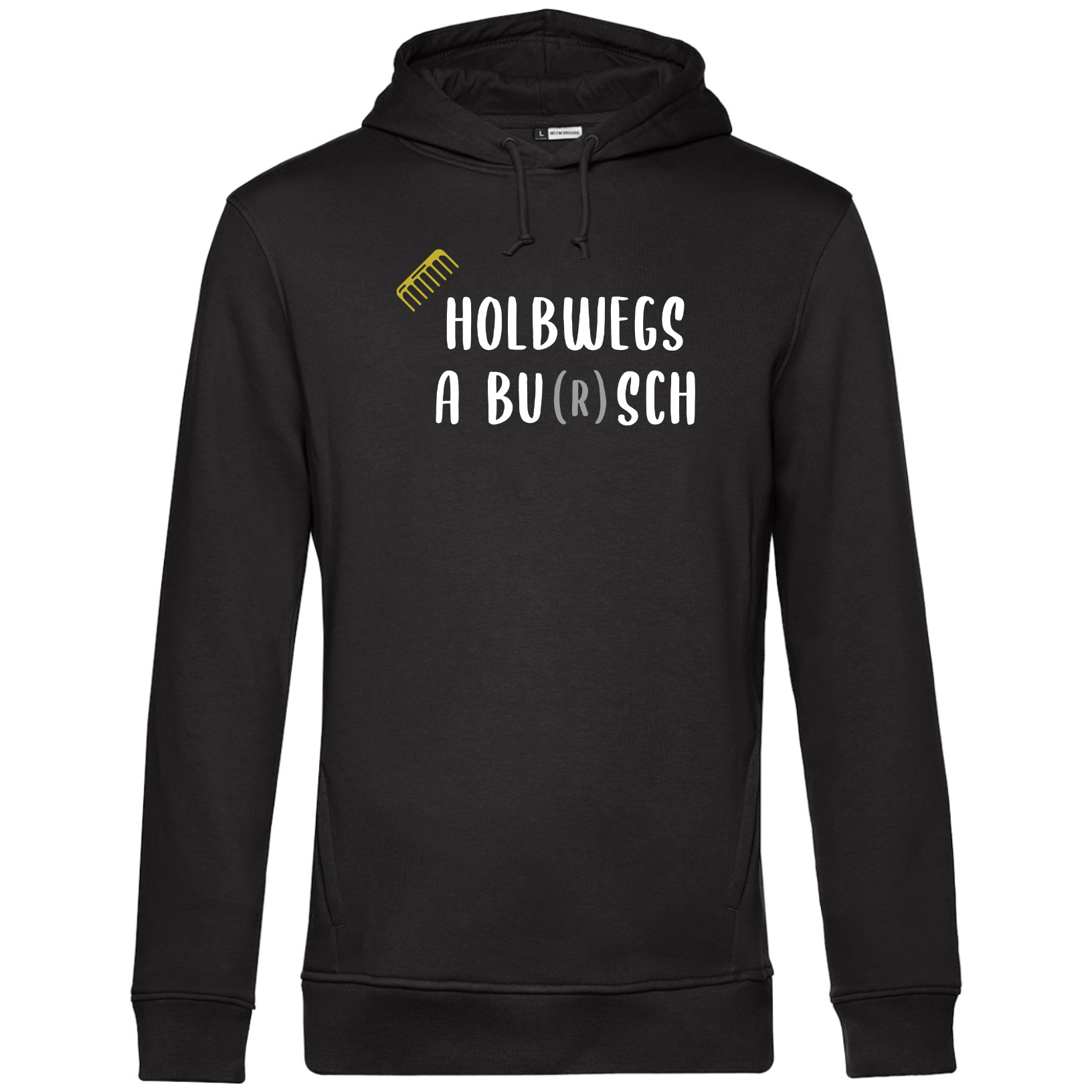 Holbwegs a Bu(r)sch - Unisex Hoodie Bio - Schwarz / XS