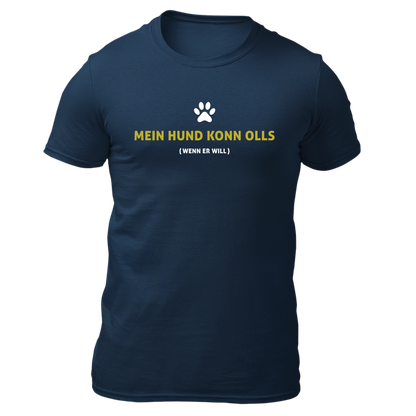 Mein Hund konn olls - Herren Shirt Bio - Navy / S - Shirts & Tops